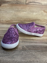 Cat & Jack Madigan Slip-On Glitter Sneakers Purple sz 6c