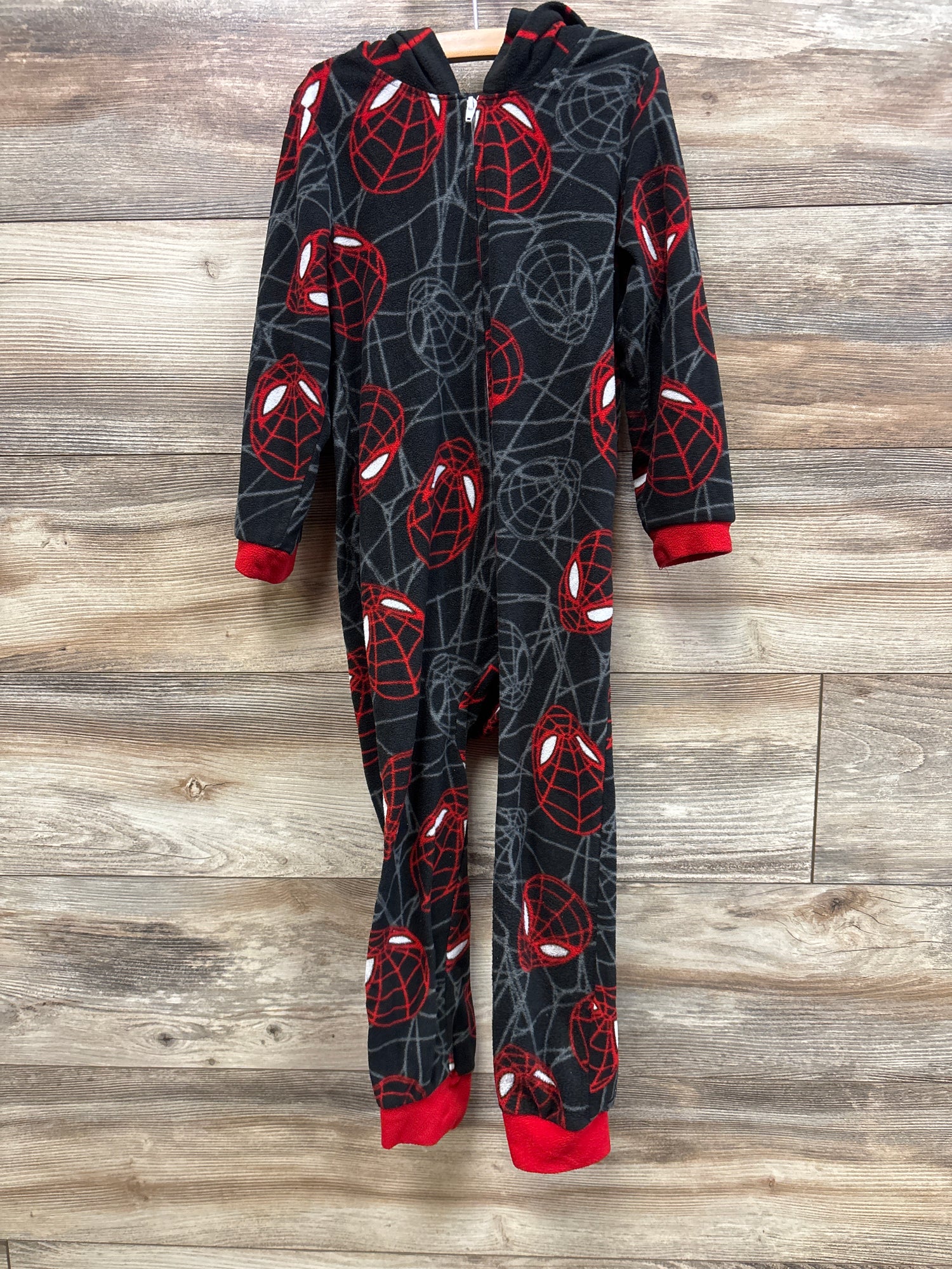 Marvel Spider-Man Hooded Blanket Sleeper Black sz 4/5T