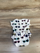 M + A by Monica + Andy Sunglasses Skirted Bodysuit White sz Newborn