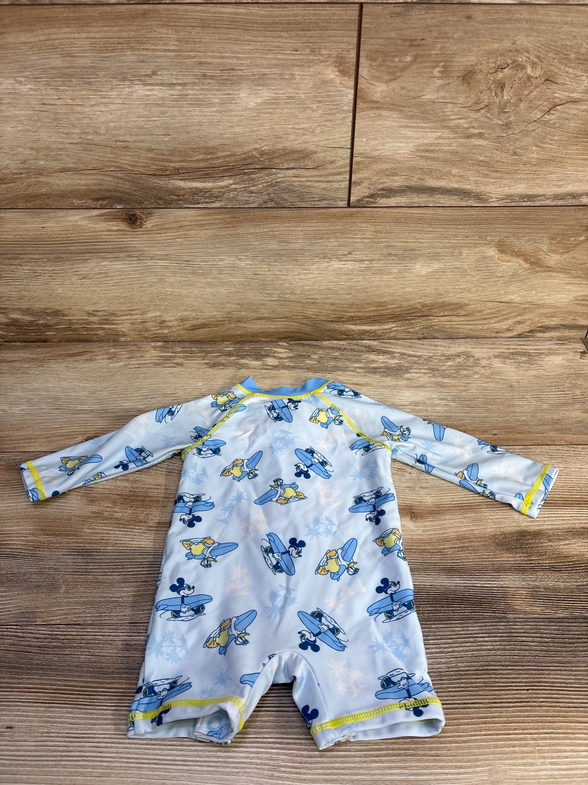Disney Baby 1pc Mickey Mouse Surf Rash Guard Blue sz 6m