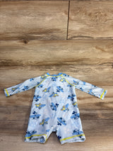 Disney Baby 1pc Mickey Mouse Surf Rash Guard Blue sz 6m