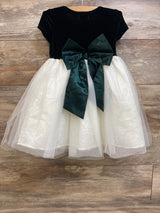 Blueberi Boulevard Velvet Sparkly Tulle Dress Green sz 4T