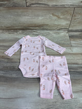 Just One You 2pc Bodysuit & Pants Set Pink sz Newborn