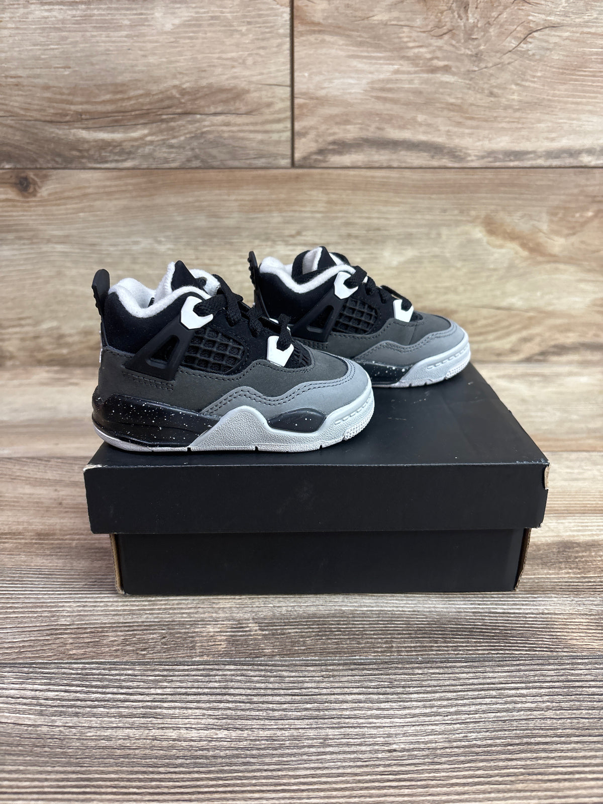 NEW Air Jordan 4 Retro TD 'Fear' Sneakers sz 4c
