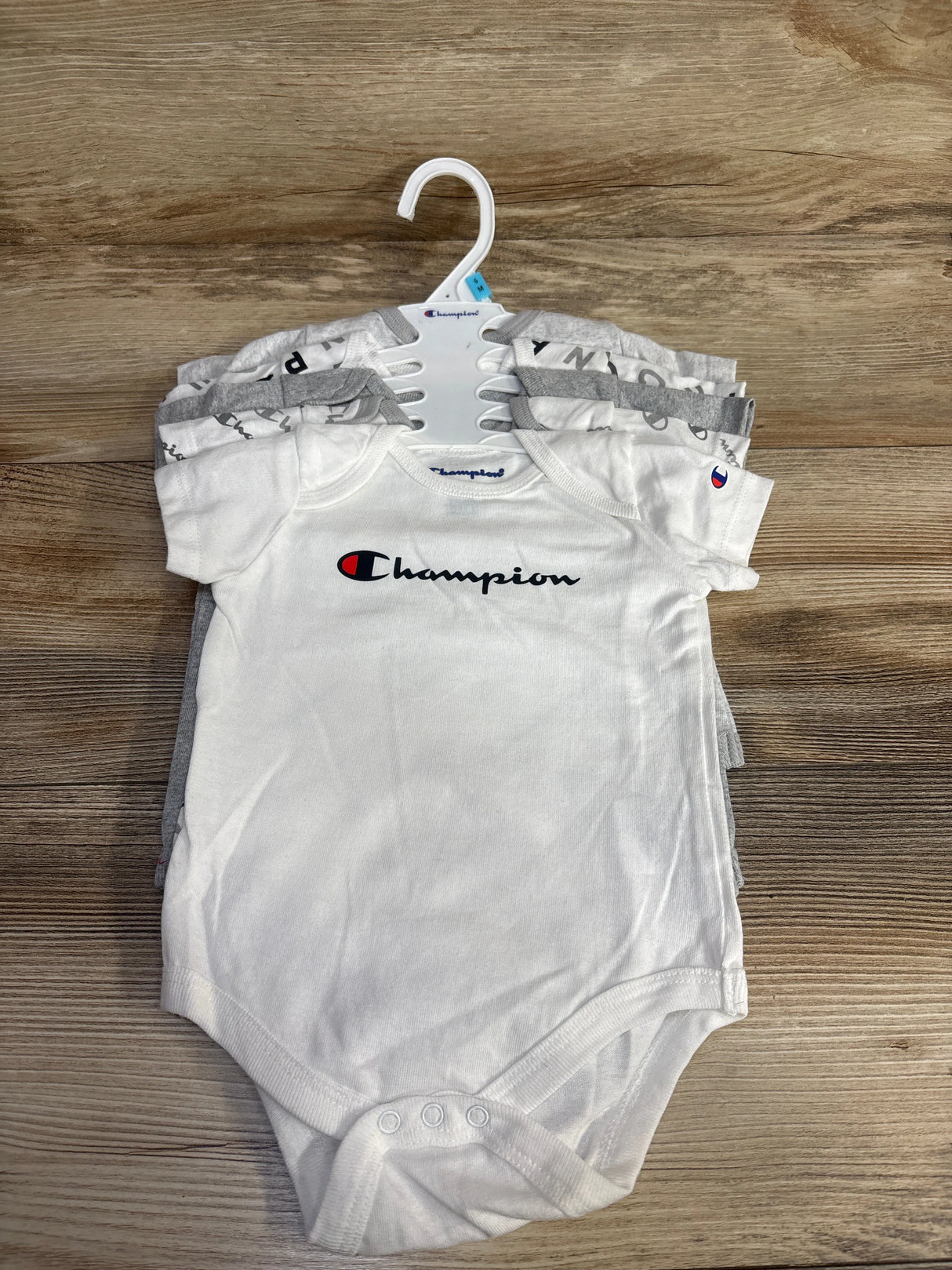 Champion 7pk Logo Bodysuits White sz 6m