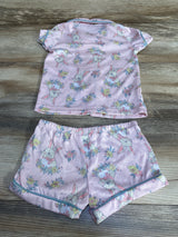 PJ Essentials 2pc Bunny Pajama Set Pink sz 2T