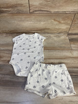 Carter's 2pc Soccer Bodysuit & Shorts Set Ivory sz 6m
