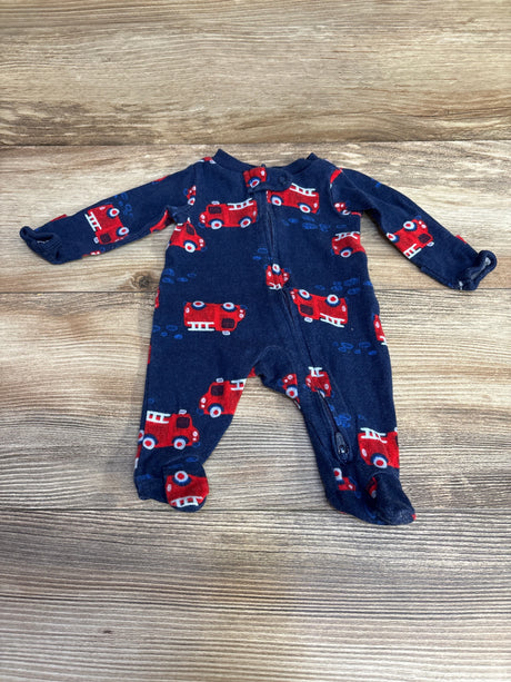 Carter's Firetruck Sleeper Navy sz Preemie - Me n Mommy To Be