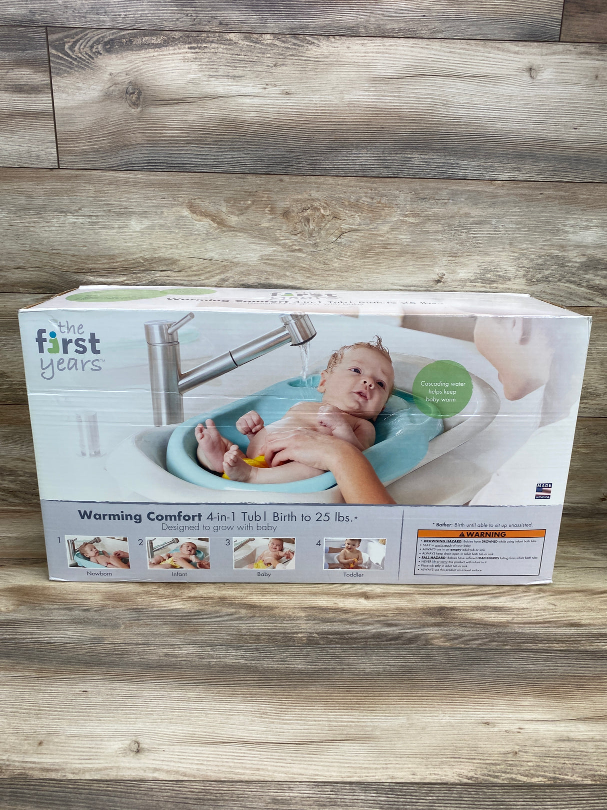 NEW The First Years 4-in-1 Warming Comfort Newborn to Toddler Tub