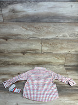 NEW Cat & Jack Plaid Button-Up Shirt Pink sz 3T