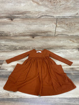 Remie Girl Ribbed Dress Burnt Orange sz 3T