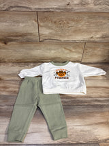 Chick Pea 2pc Howdy Pumpkin Pullover Sweatshirt & Joggers Set White sz 12m