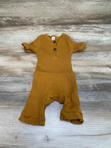 Ribbed Henley Romper Brown sz 9-12m