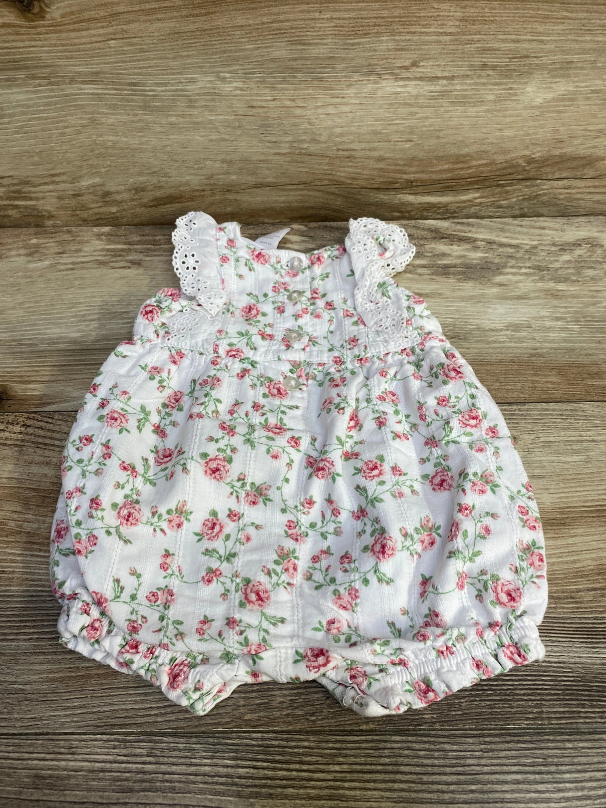 Laura Ashley Floral Romper White sz 0-3m