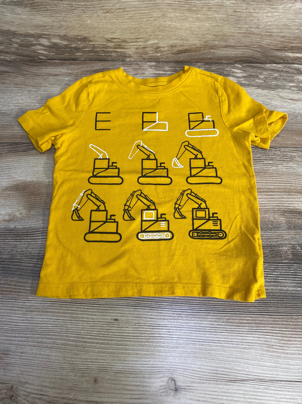 Old Navy Excavator Shirt Yellow sz 4T