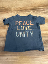 Little Co. Peace Love Unity Shirt Blue sz 18m