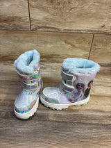 Disney Frozen Snow Boots Silver sz 10c