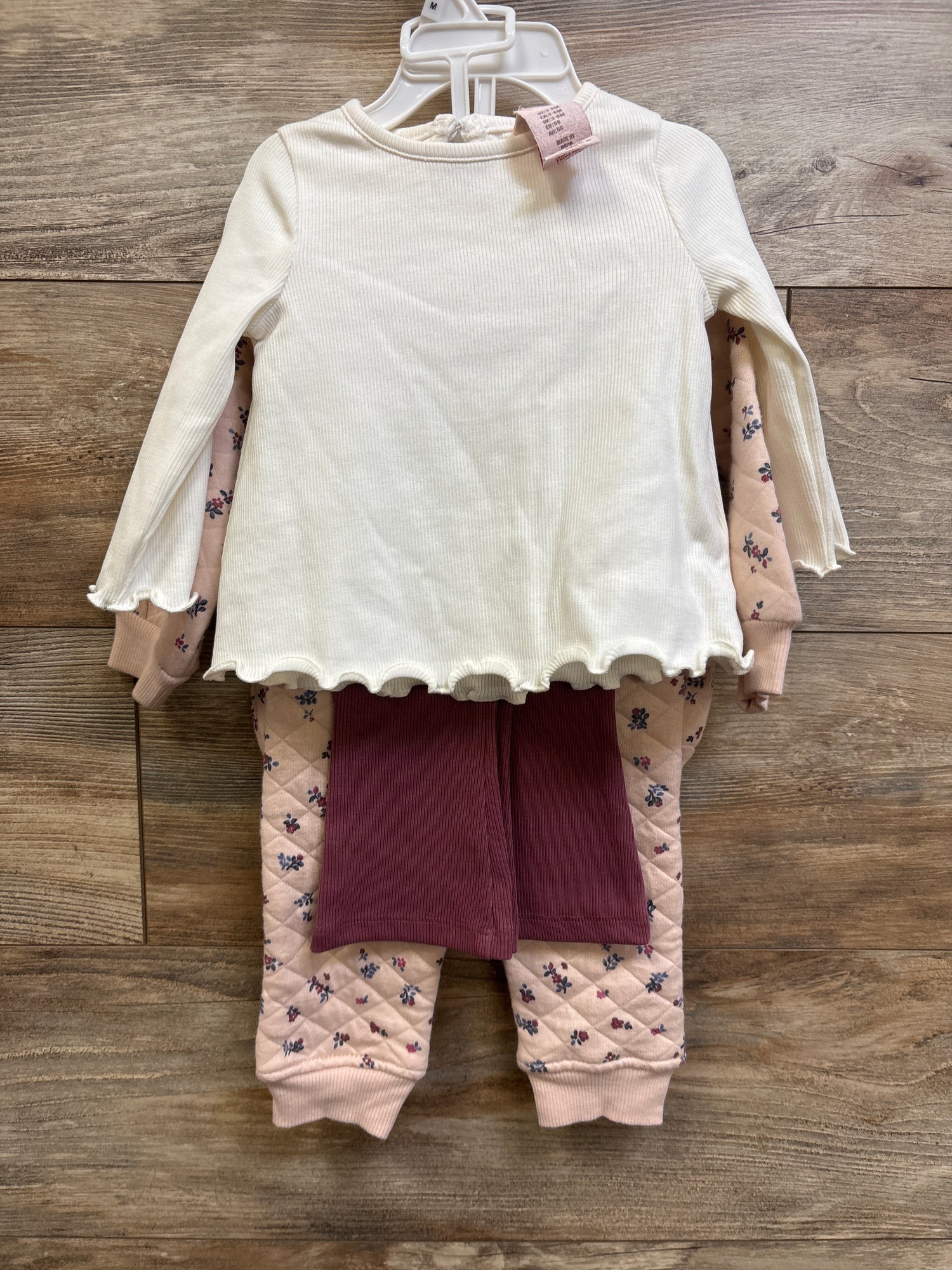 NEW Catherine Malandrino 4pc Mix & Match Layette Set Pink sz 3-6m