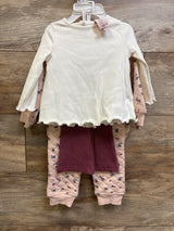 NEW Catherine Malandrino 4pc Mix & Match Layette Set Pink sz 3-6m