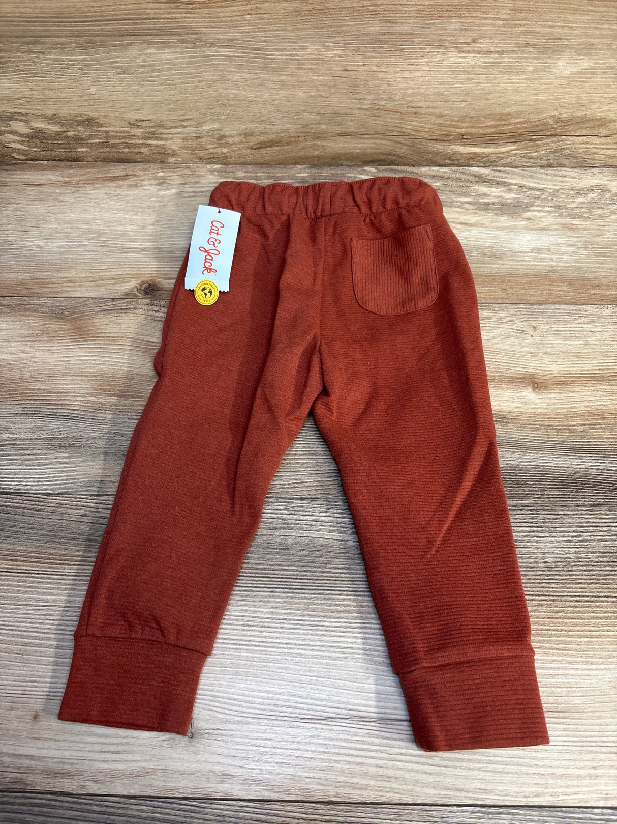 NEW Cat & Jack Ottoman Knit Joggers Fiery Brown sz 2T
