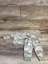 Cat & Jack 2pc Camo Henley Shirt & Pants Set sz Newborn
