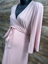 Cadet Lane Bamboo Knit Petal Pink Maternity Robe sz S-L