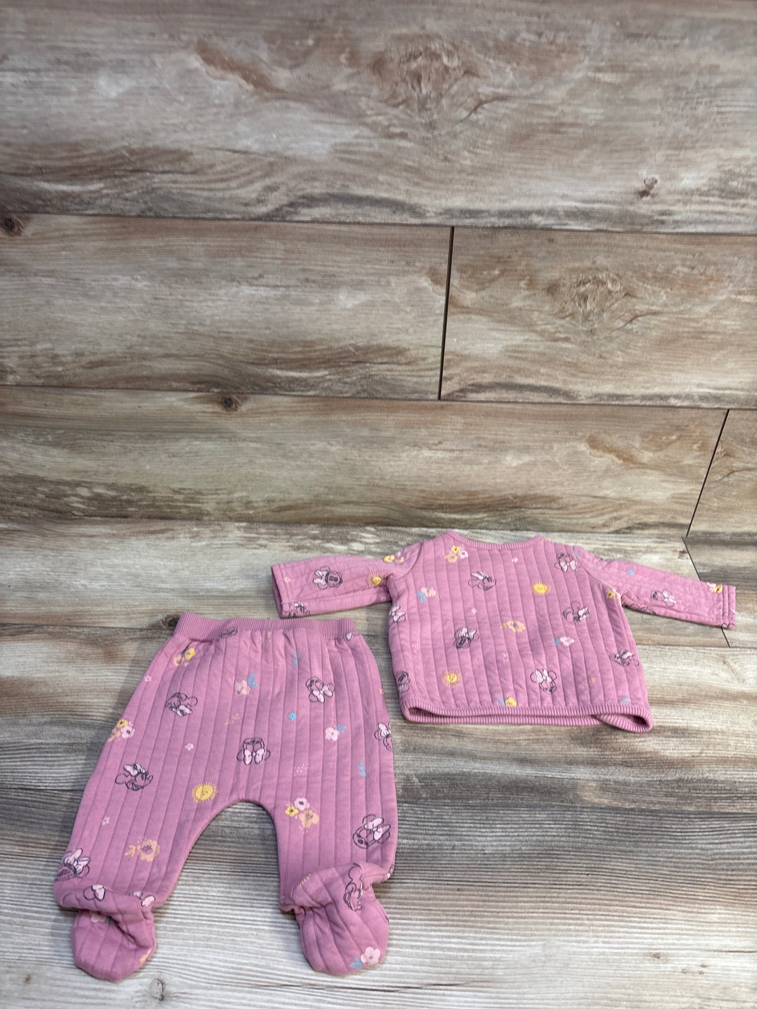 Disney Baby 2pc Minnie Mouse Sweatshirt & Pants Set Pink sz 0-3m