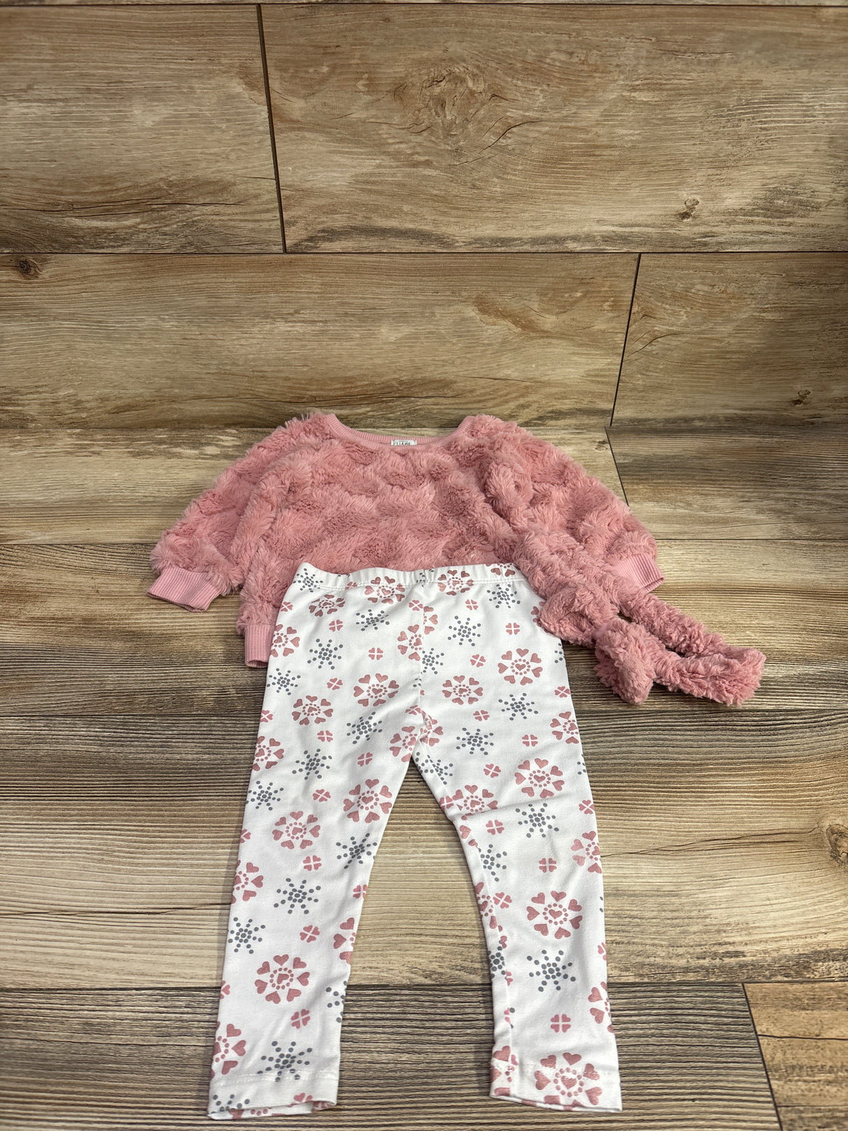 Laughing Llama 3pc Plush Sweatshirt, Pants, & Headband Set Pink sz 9m