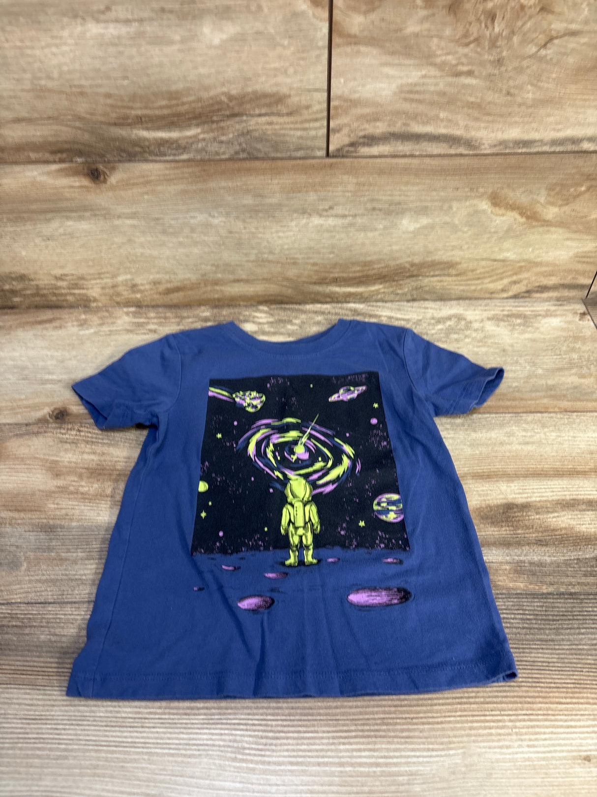Cat & Jack Space Shirt Blue sz 4T