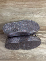 Mini Melissa Sweet Love Jelly Flats Silver Glitter sz 7c