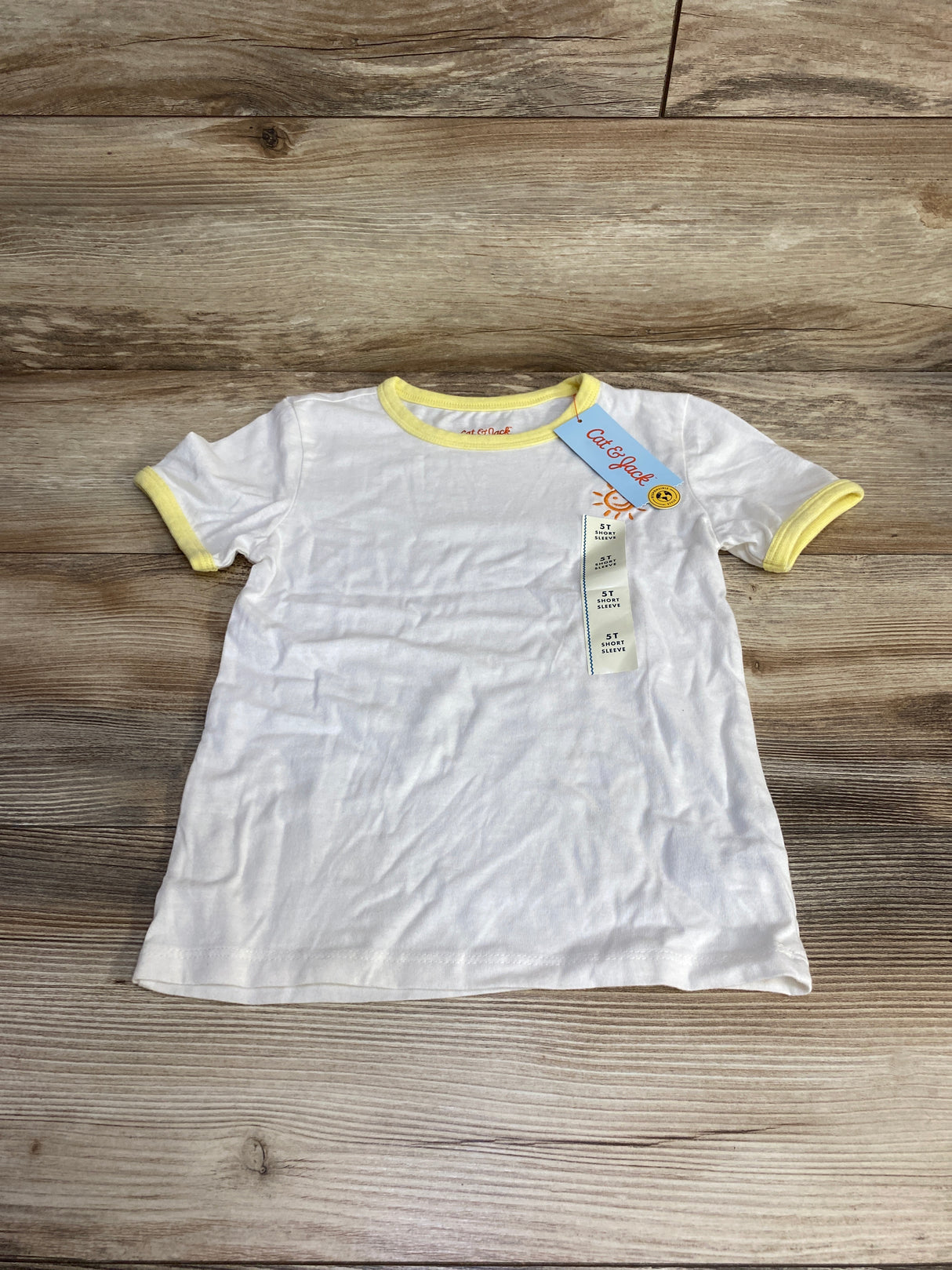 NEW Cat & Jack Embroidered Sun Shirt White sz 5T