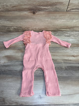 Ribbed Ruffle Coverall Pink sz 6-9m - Me n Mommy To Be