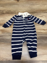 Tommy Hilfiger Striped Polo Coverall Navy sz 3-6m