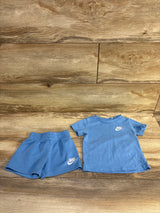 Nike 2pc Shirt & Shorts Set Blue sz 12m