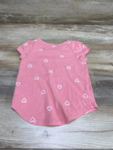 Cat & Jack Heart Print Shirt Pink sz 2T