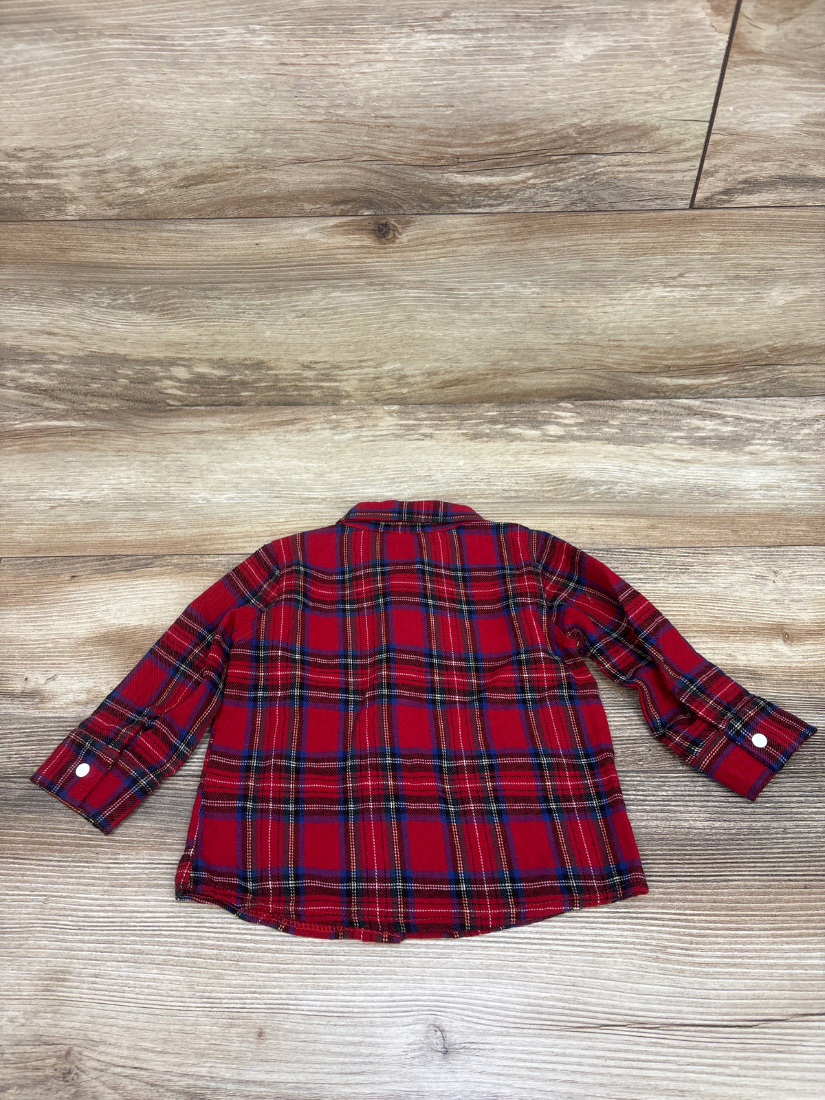 Stephan Baby Long Sleeve Plaid Button-Up Shirt Red sz 6-12m