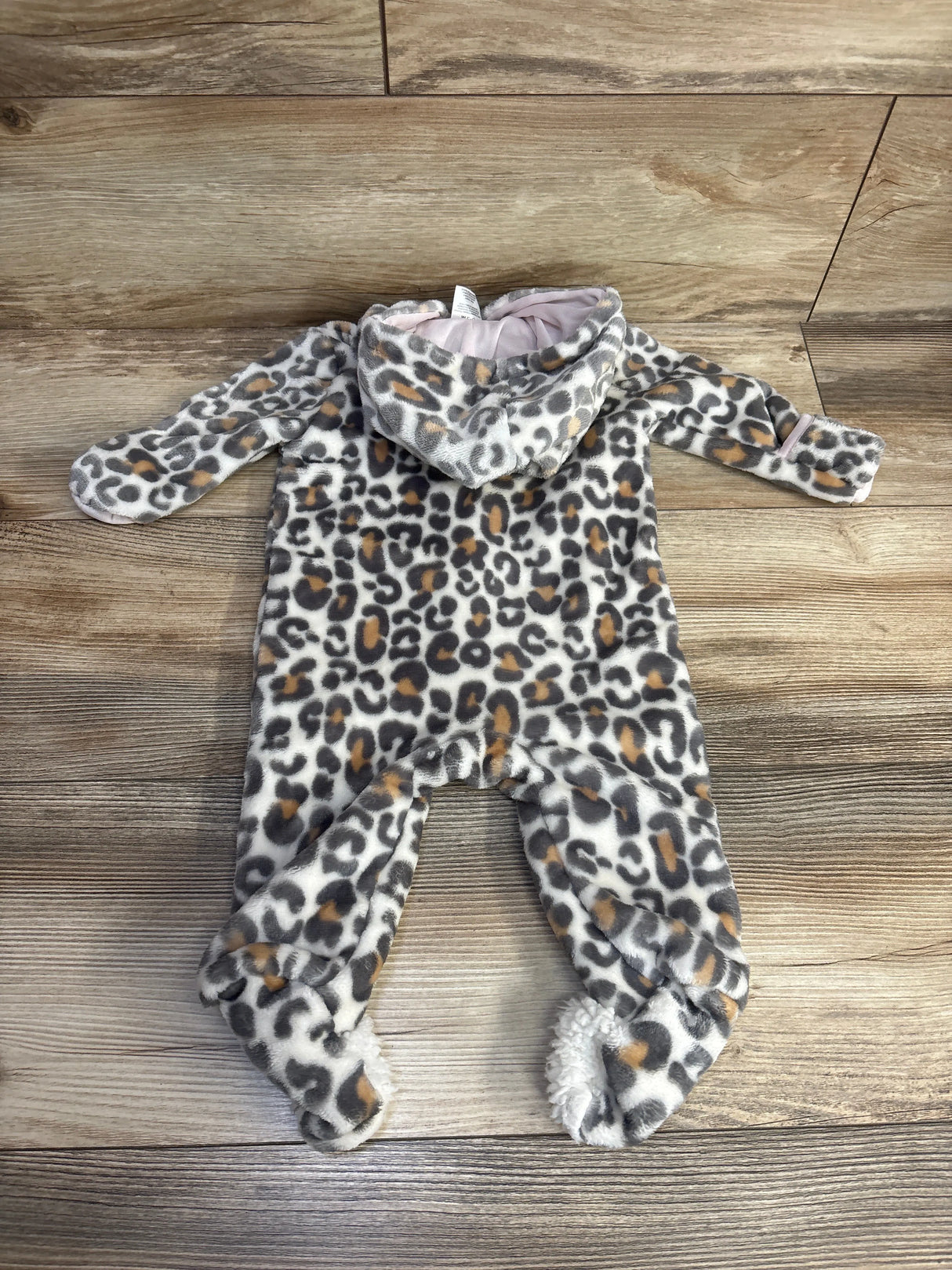 Baby Gear Leopard Print Plush Bunting White sz 0-3m