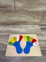 Counting Feet Wooden Puzzle 12pc