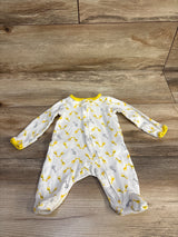 Simple Joys Giraffe Print Sleeper White sz Newborn