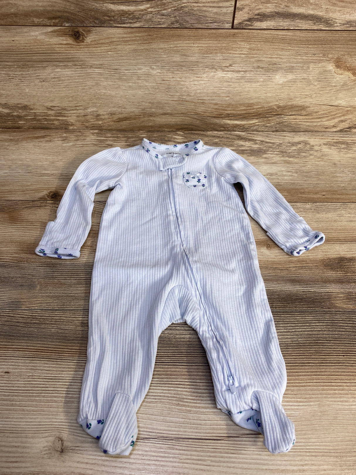 Carter's Ribbed Sleeper Blue sz 3m