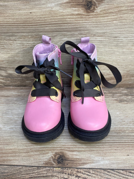 Cat & Jack Amaya Lace-Up Combat Boots Pastel Rainbow sz 5c - Me n Mommy To Be