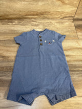 Simple Joys Puppy Print Shortie Romper Light Blue sz 3-6m