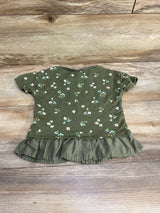 Carter's Floral Peplum Shirt Green sz 24m - Me n Mommy To Be