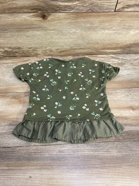 Carter's Floral Peplum Shirt Green sz 24m - Me n Mommy To Be