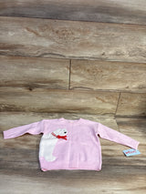 NEW Cat & Jack Polar Bear Knit Sweater Pink sz 18m