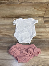 Dimoybabe 2pc Baby Sister Bodysuit & Ruffle Bloomers White sz 3-6m