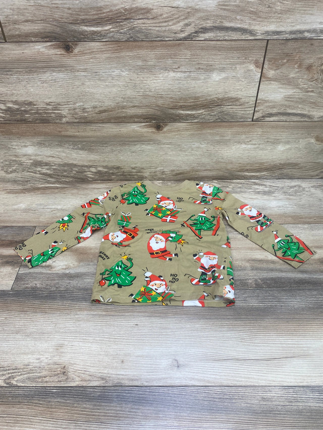 H&M Santa Shirt Brown sz 3-4T - Me n Mommy To Be