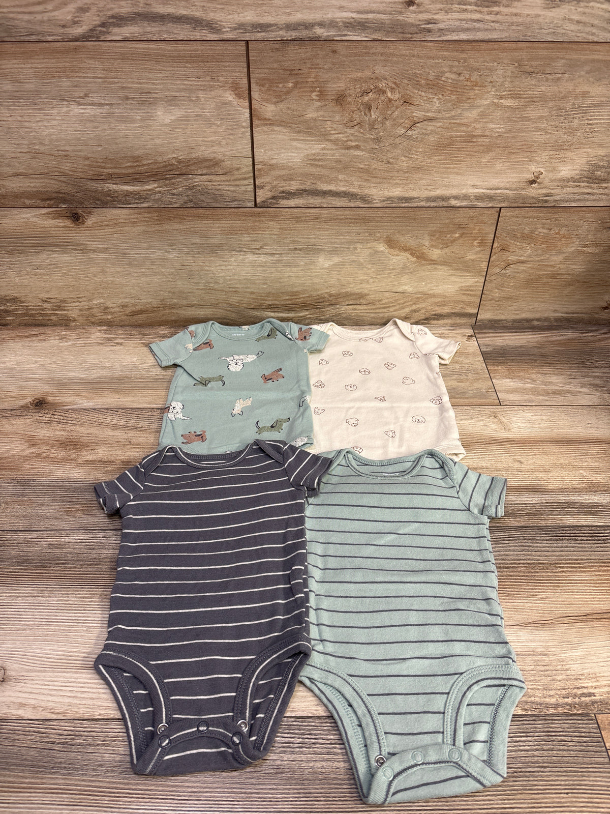 Carter's 4pk Bodysuit Set Green sz 3m