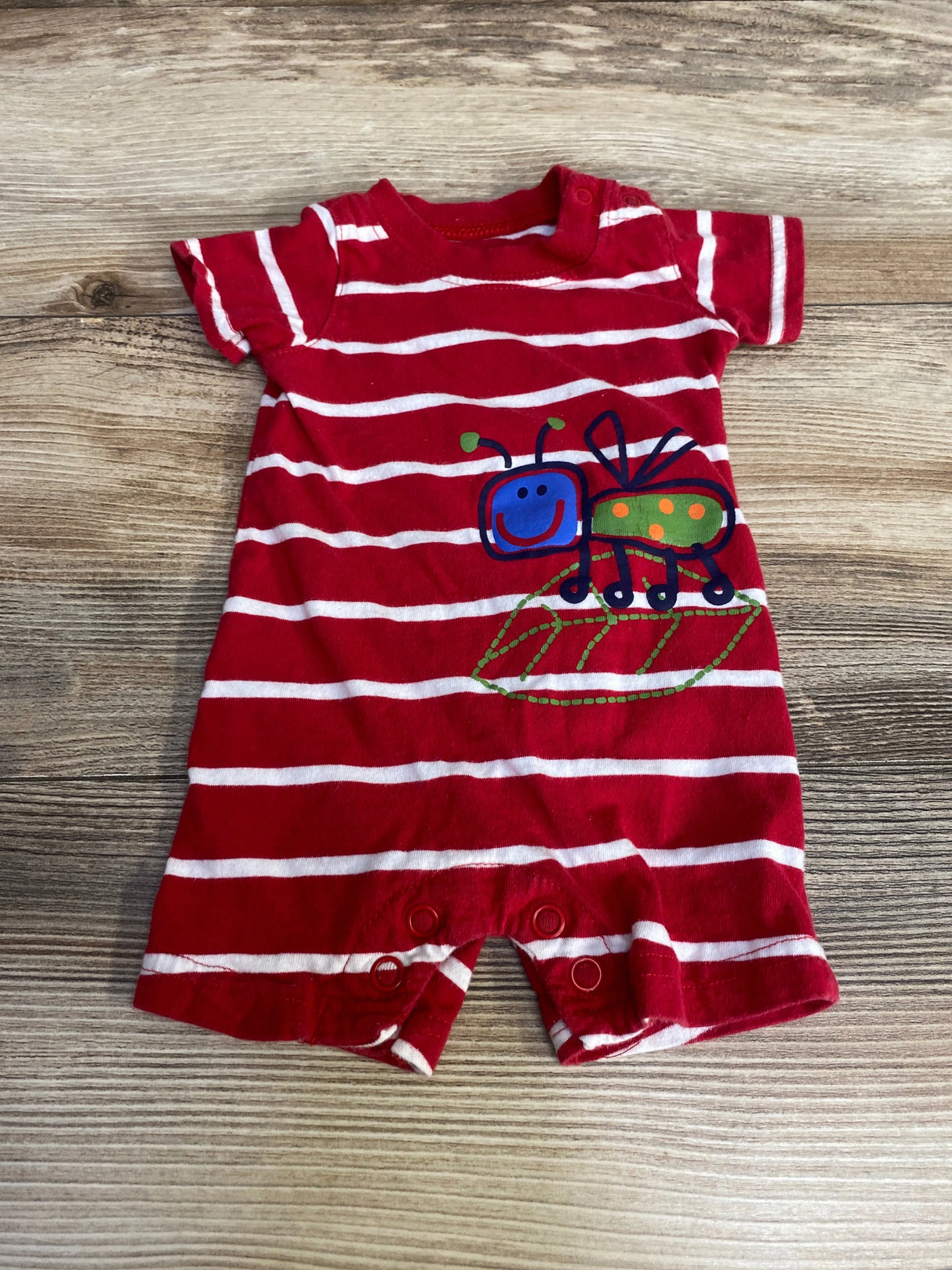 Carter's Striped Shortie Romper Red sz Newborn