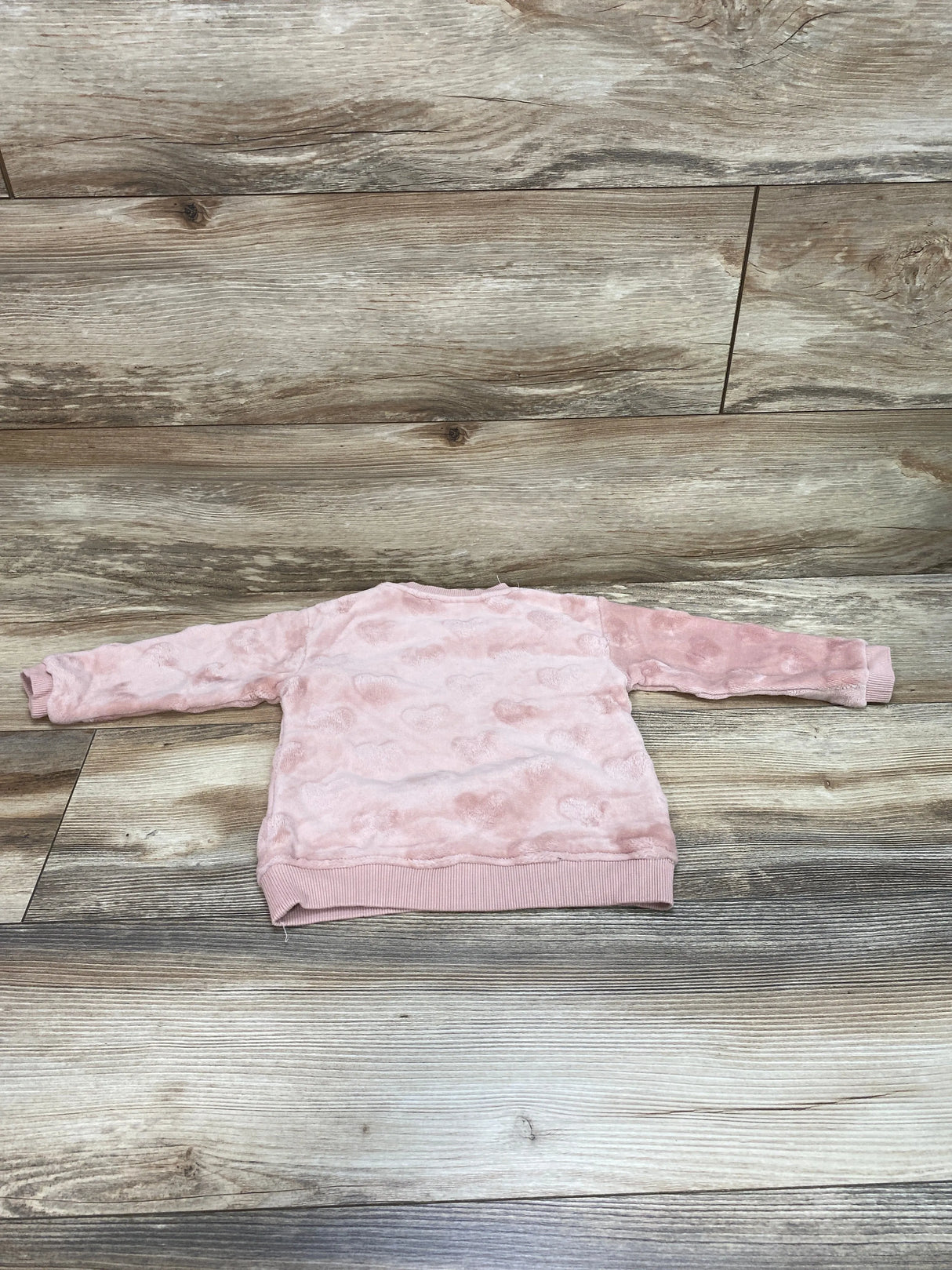 H&M Plush Hearts Sweatshirt Pink sz 18m